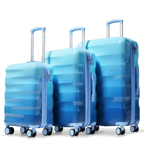 Luggage Set 3 Piece – Hardshell Suitcases with Spinner Wheels and TSA Sangria Beech