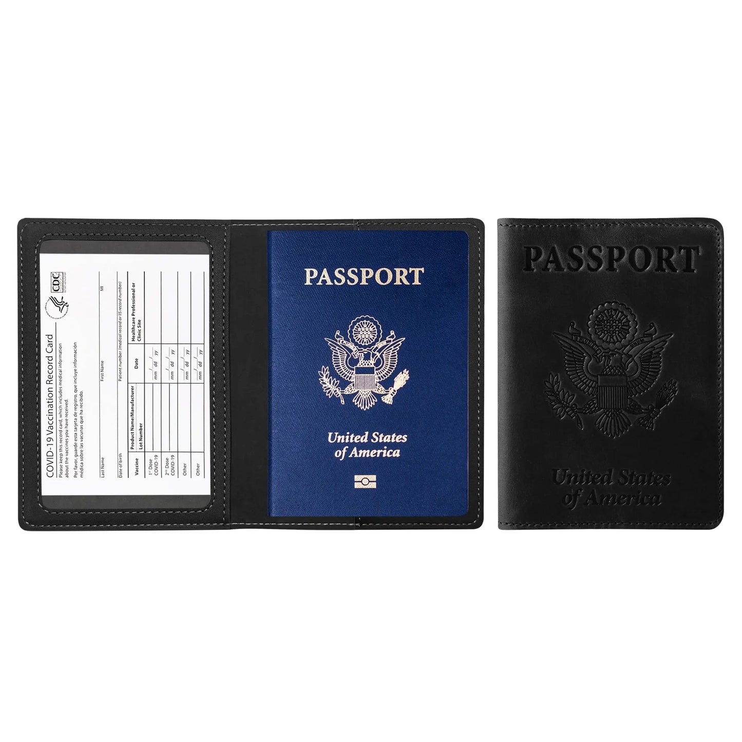 Ciana Vaccine Card and Passport Holder Cerulean Grapevine