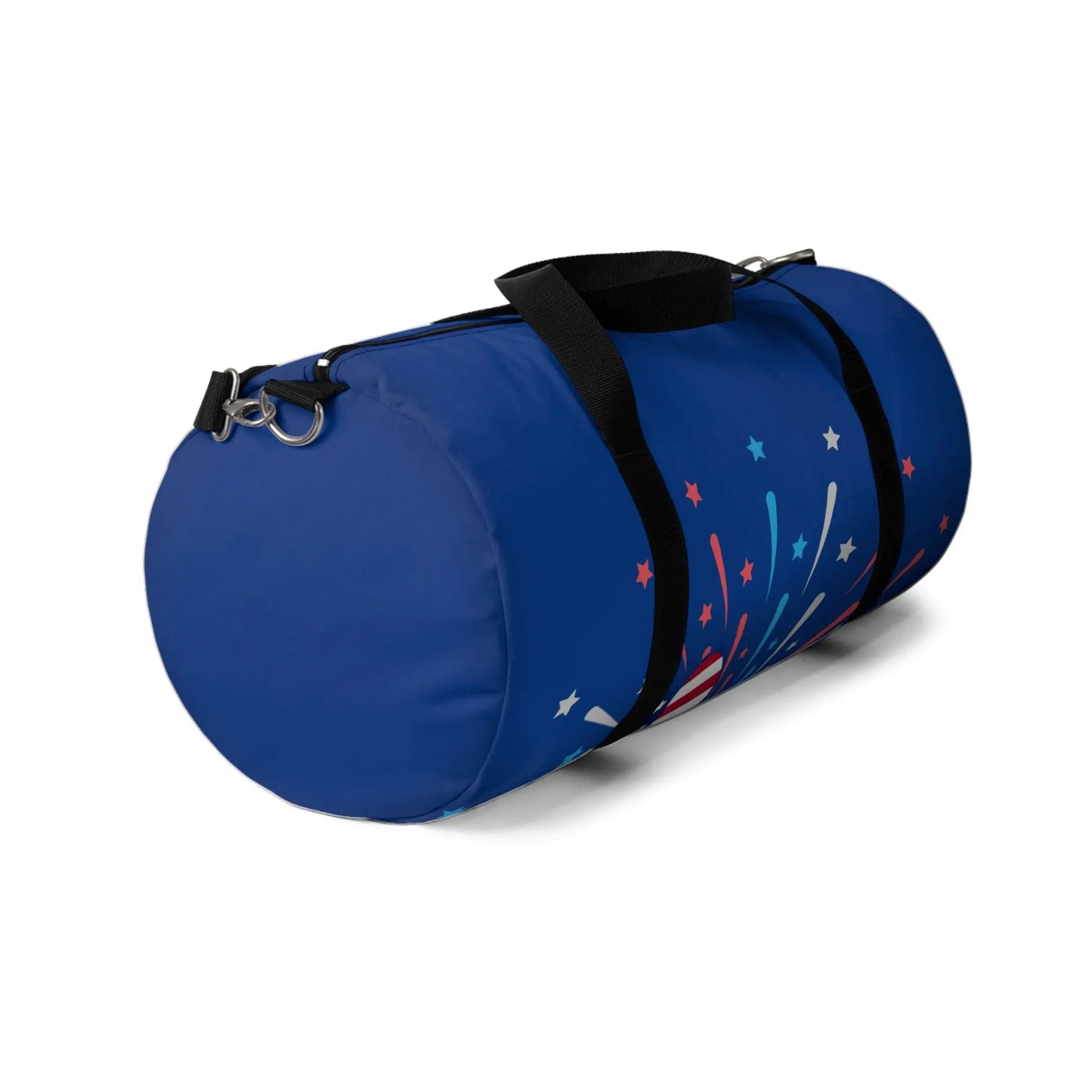 Patriotic Duffel Bag | Travel Gym Bag, Fireworks Design, Perfect for July 4th, Weekend Getaways, Sports & Fitness, Red White Blue Bag