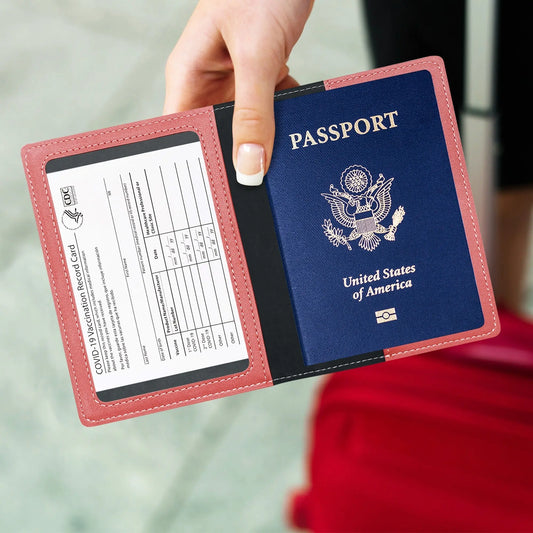 Ciana Vaccine Card and Passport Holder Cerulean Grapevine