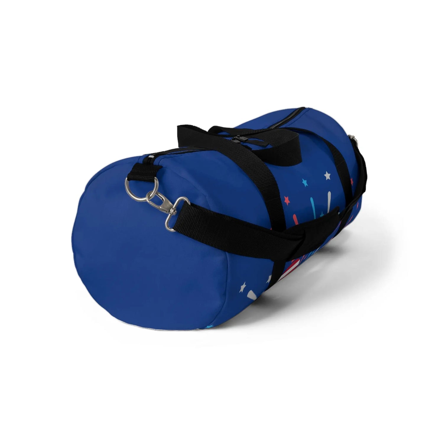 Patriotic Duffel Bag | Travel Gym Bag, Fireworks Design, Perfect for July 4th, Weekend Getaways, Sports & Fitness, Red White Blue Bag
