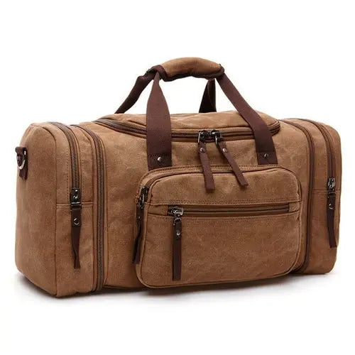 High Quality Waterproof Canvas Travel Duffel Bag For Men Maroon Asteria