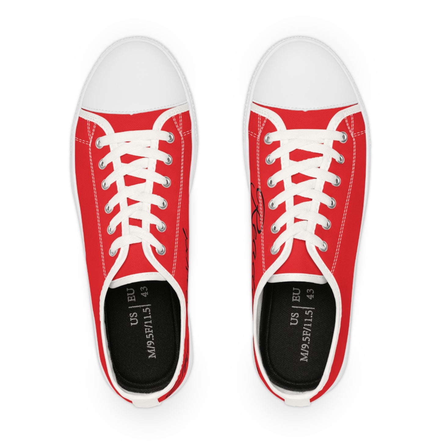 Bold Red Low Top Sneakers for Men, Casual Everyday Shoes, Trendy Footwear, Perfect for Summer, Unique Gift