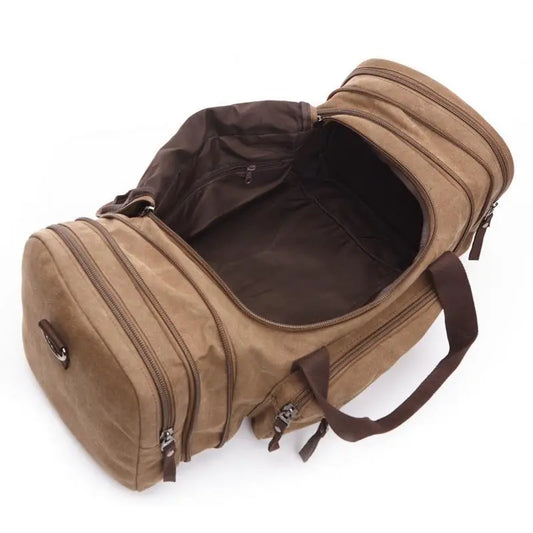 High Quality Waterproof Canvas Travel Duffel Bag For Men Maroon Asteria