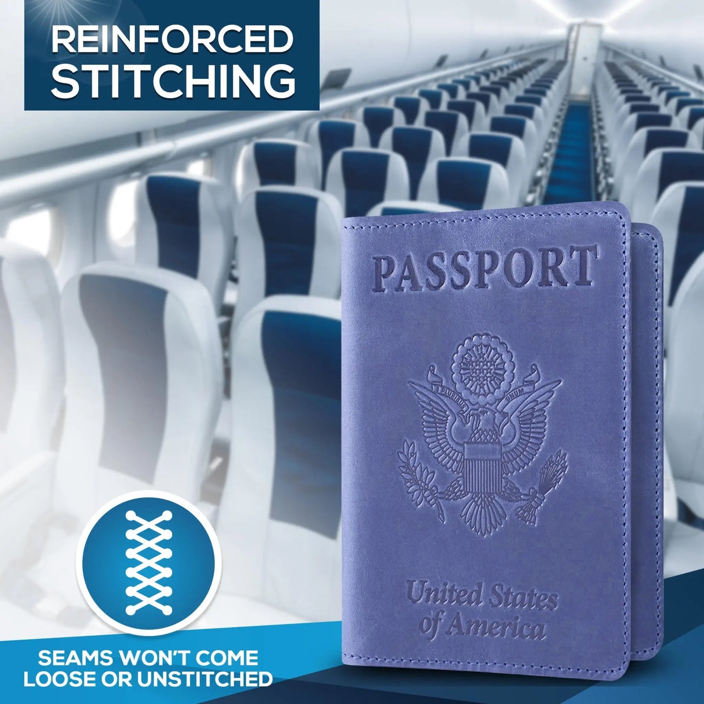 Ciana Vaccine Card and Passport Holder Cerulean Grapevine