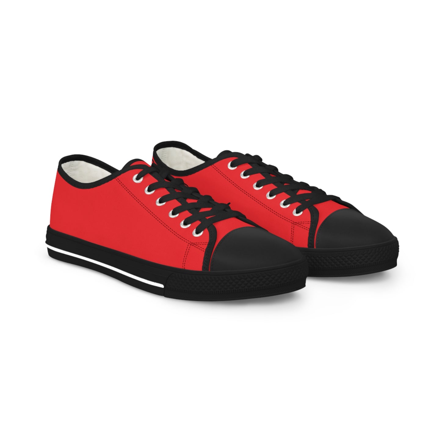 Bold Red Low Top Sneakers for Men, Casual Everyday Shoes, Trendy Footwear, Perfect for Summer, Unique Gift