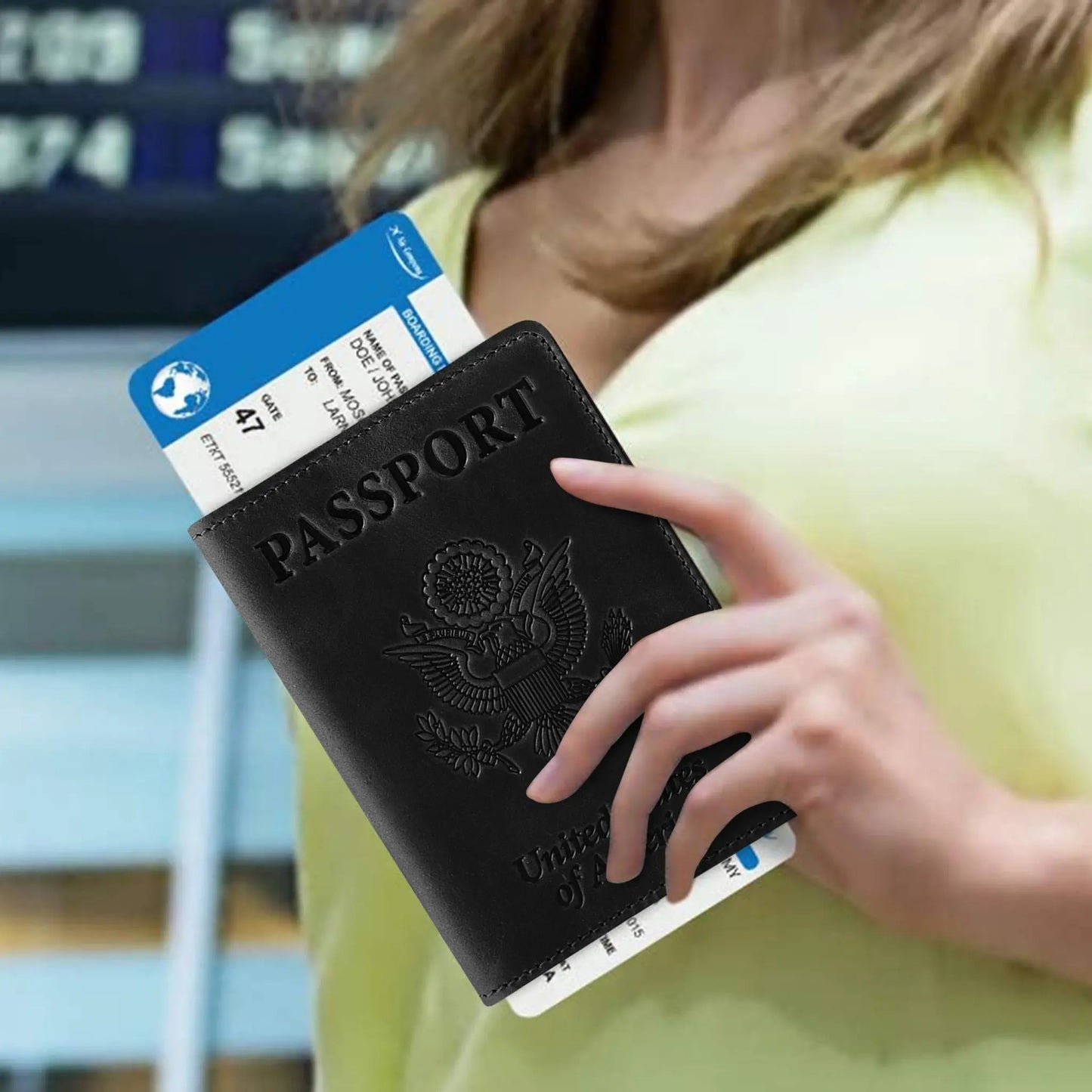 Ciana Vaccine Card and Passport Holder Cerulean Grapevine