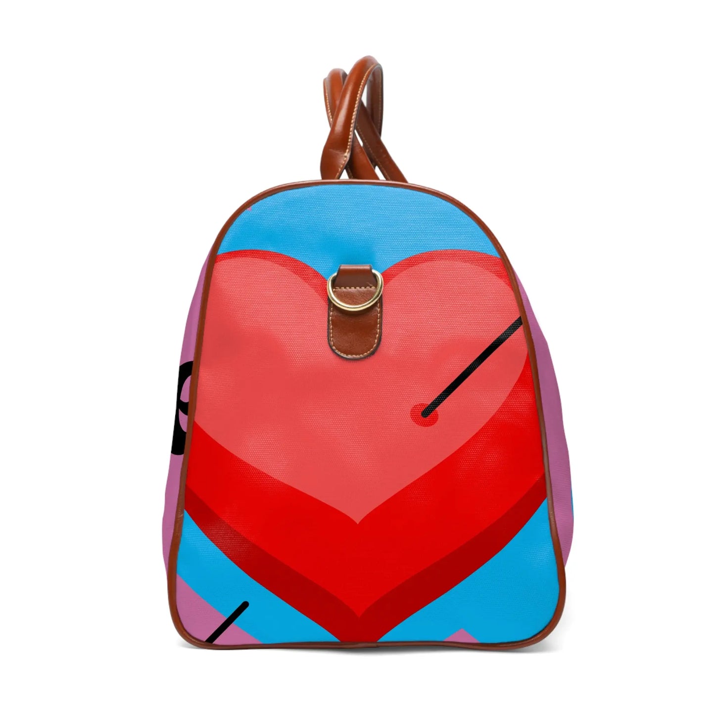 Vibrant Heart Waterproof Travel Bag - Ideal for Adventures, Gym, Weekend Getaways, Valentine's Day, Gifts for Travelers Printify