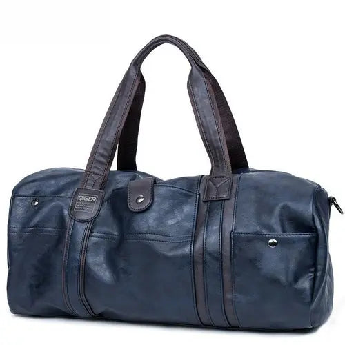 Leather Leisure Travel Duffel Bag For Men And Women Maroon Asteria