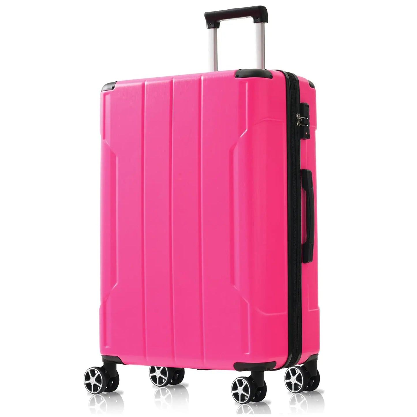 Luggage Sets 3 Piece, Expandable Hard shell ABS Suitcases with Double Sangria Beech