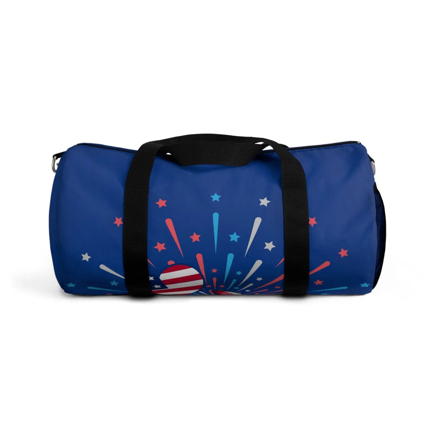 Patriotic Duffel Bag | Travel Gym Bag, Fireworks Design, Perfect for July 4th, Weekend Getaways, Sports & Fitness, Red White Blue Bag