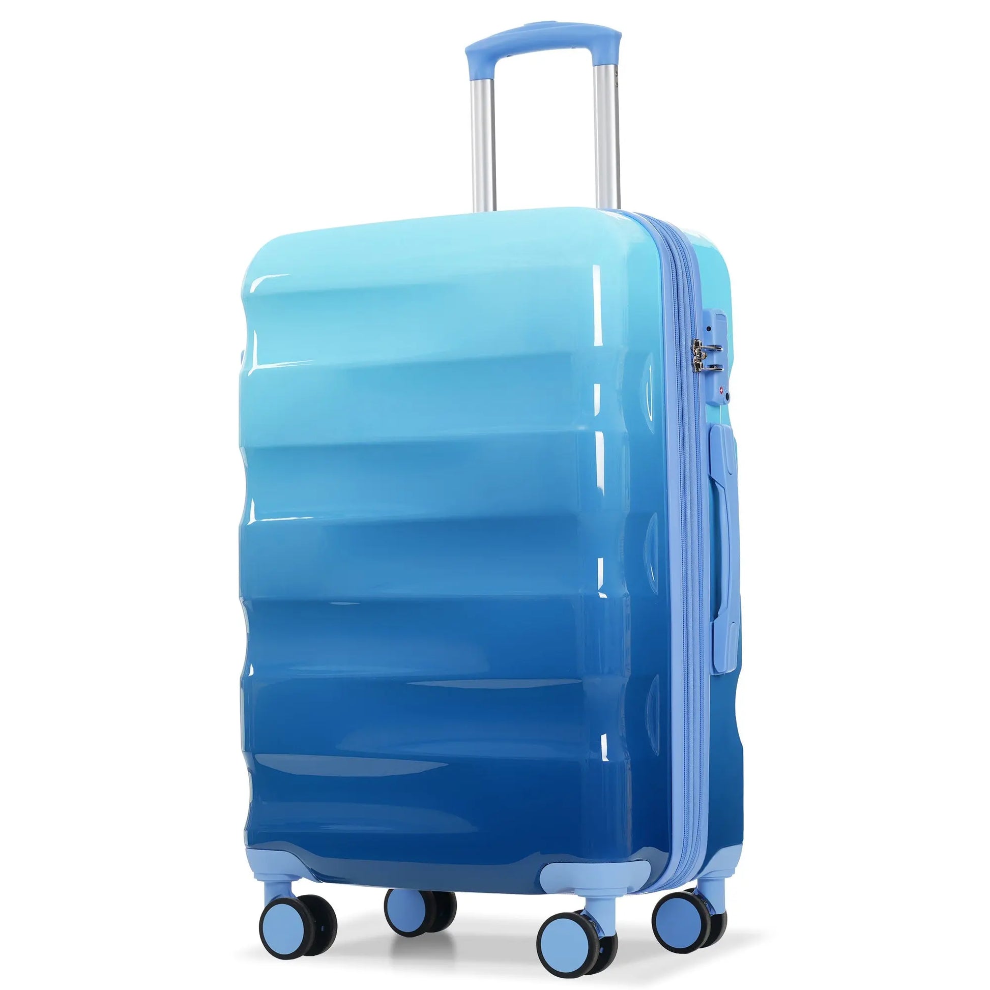 Luggage Set 3 Piece – Hardshell Suitcases with Spinner Wheels and TSA Sangria Beech