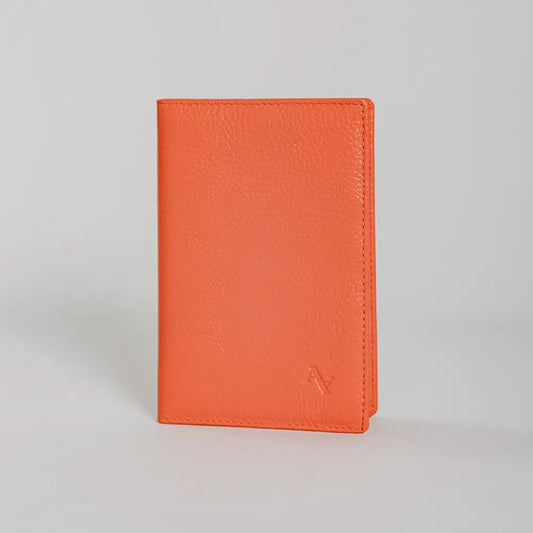Coral Pebble Passport Holder Beige Huckleberry