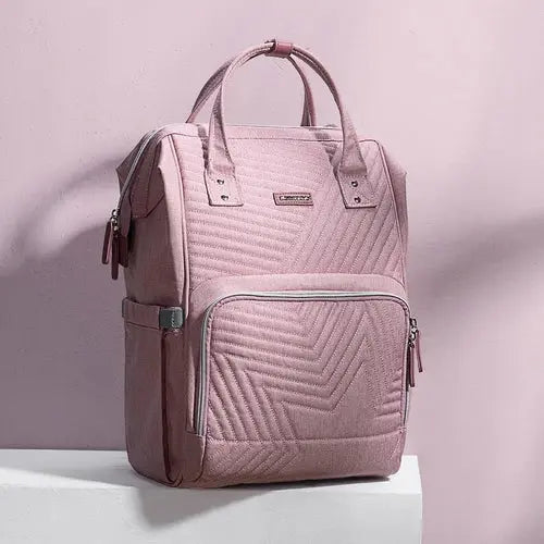 Quilted Diaper Baby Backpack Maroon Chronos