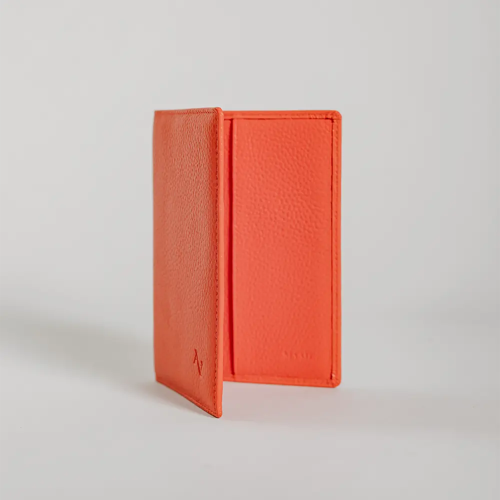 Coral Pebble Passport Holder Beige Huckleberry