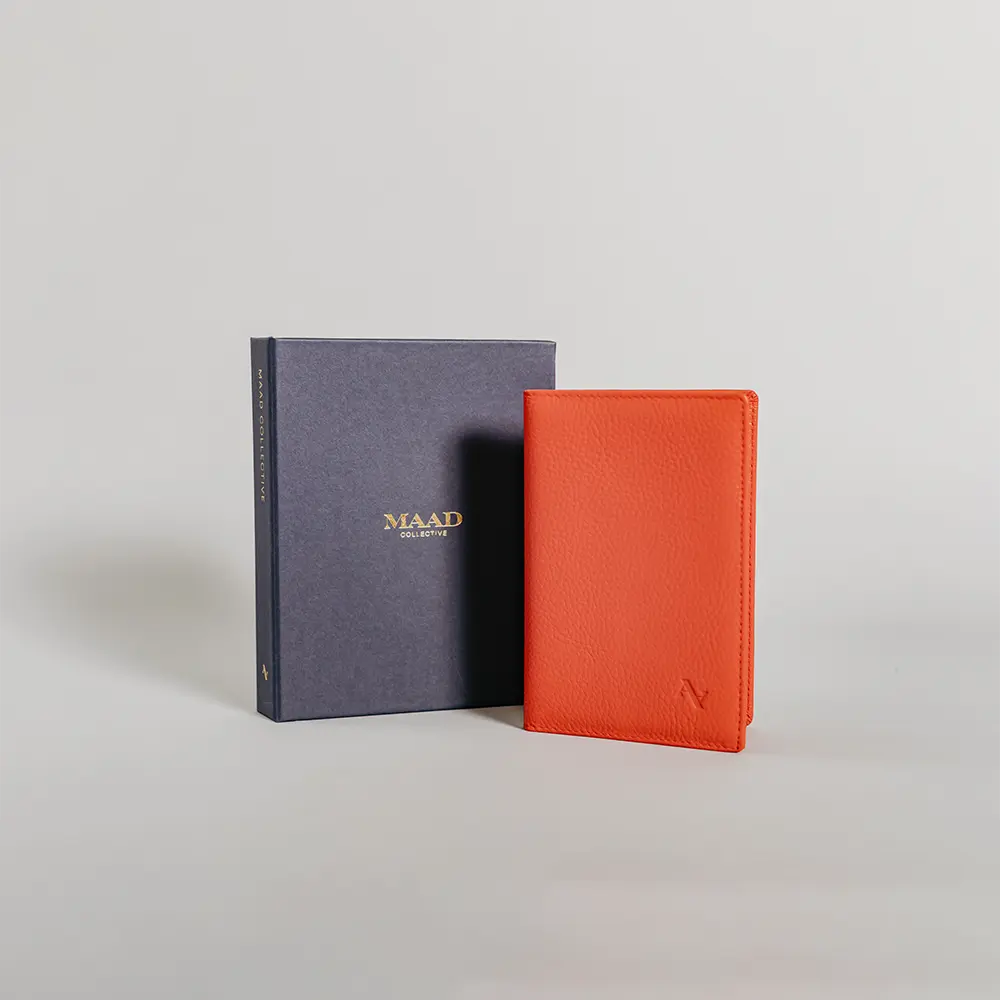Coral Pebble Passport Holder Beige Huckleberry