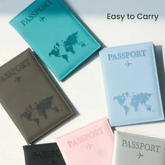 Passport Holder Map PU Passport Cover Travel Essential Cruise Must Have Passport Holders Slim and Portable for Travel TravelTimesAwait