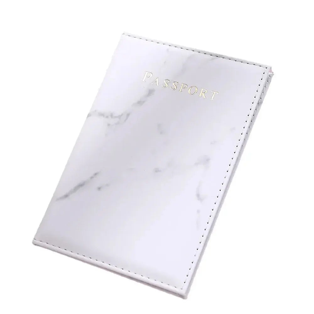 Travel Passport Holder Marble Pattern Passport Covers Passport Cover Flight Ticket Clip ID Credit Card Holder Travel Accessories TravelTimesAwait