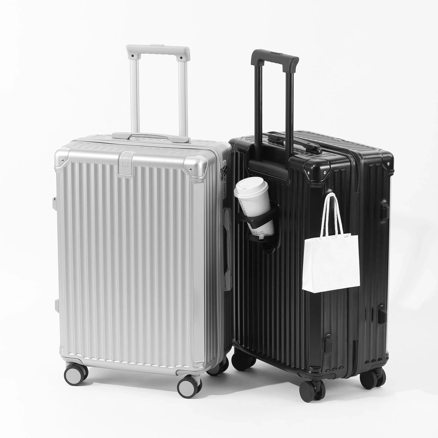 Carry On Luggage Lightweight Large Capacity Wide Handle ,Travel Suitcase Sets Spinner Wheels TravelTimesAwait