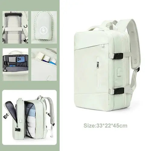 Extendible Travel Backpack Unisex Laptop Bag Women Large Luggage Bags