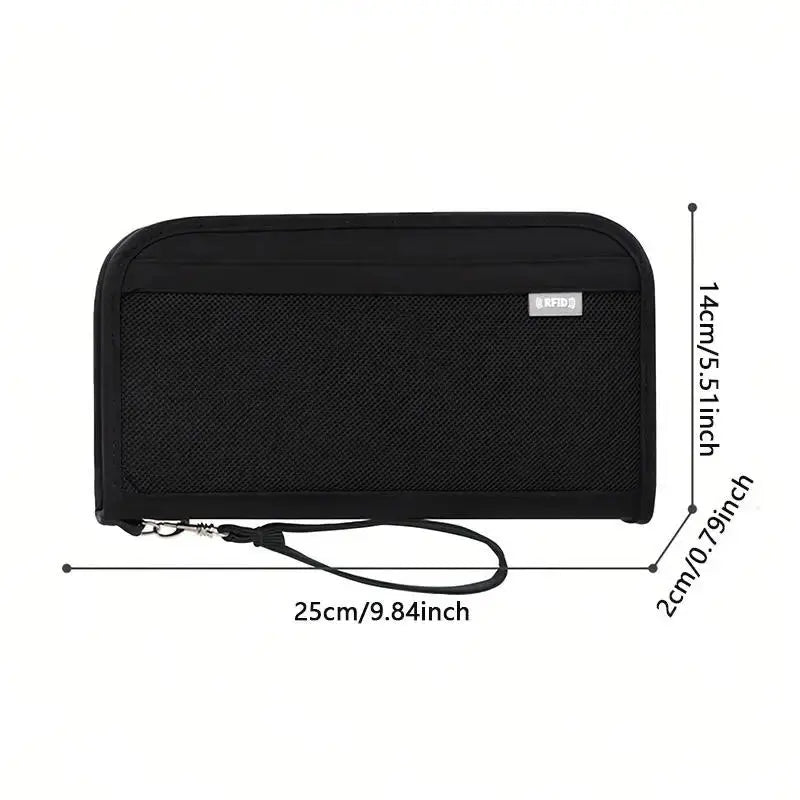 Boarding Passport Ticket Organizer - Secure passport wallet with multiple card slots and quick scan ID, RFID blocking-tan TravelTimesAwait