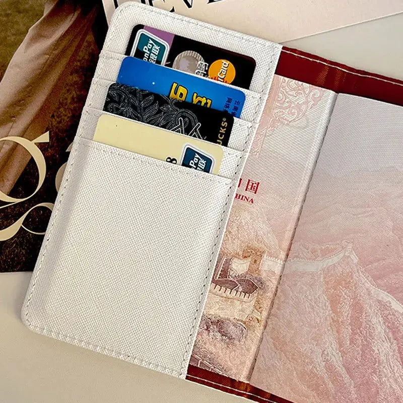 Sanrio Hello Kitty PU Passport Holder Passport Covers Travel Passport Protective Cover ID Credit Card Holder Travel Accessories TravelTimesAwait