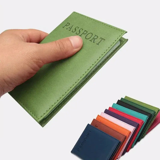 High Quality English PU Leather Passport Covers Document Cover Travel Passport Holder ID Card Passport Holder Travel Acceessory TravelTimesAwait
