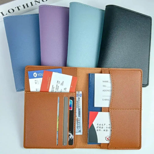 Travel PU Passport Cover Multiple Card Slots Passport Bag Bussiness Ticket Holder Passport Holder Case Travel Accessories TravelTimesAwait