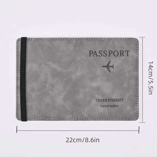 Men PU Leather Wallet Travel Passport Purse Card Male Travel Accessories Hand Carry Passport Business Cards Holder Wallet TravelTimesAwait