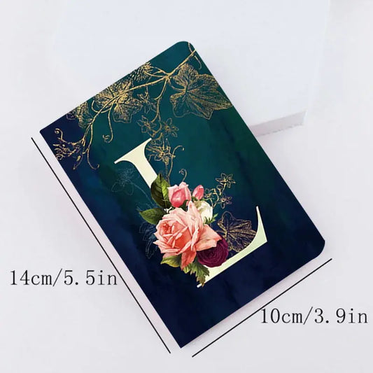Passport Holder Travel Wallet Leather Passport Cover Cards Travel Wallet Document Organizer Case Flower Letter Name Pattern TravelTimesAwait