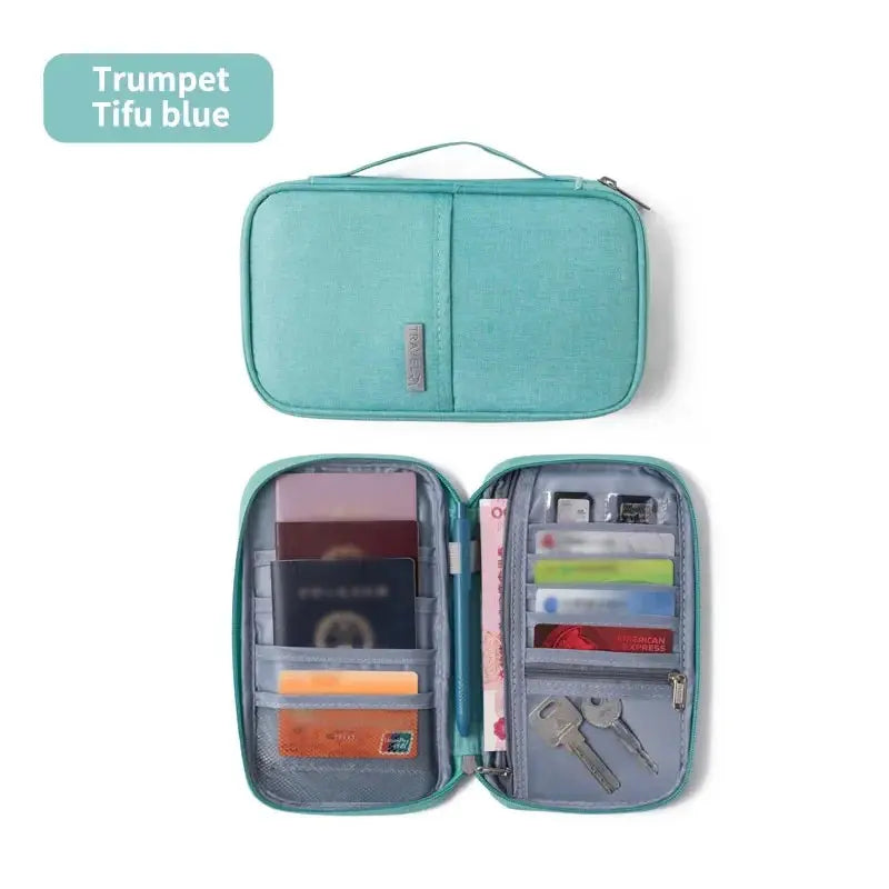 1PC Portable Travel Plane Bag Waterproof High Quality Business Passport Bag Multi-functional Cationic Document Storage TravelTimesAwait