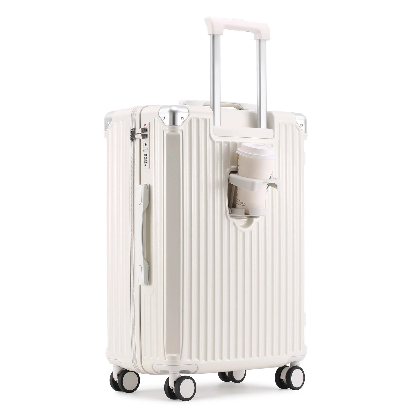 Carry On Luggage Lightweight Large Capacity Wide Handle ,Travel Suitcase Sets Spinner Wheels TravelTimesAwait