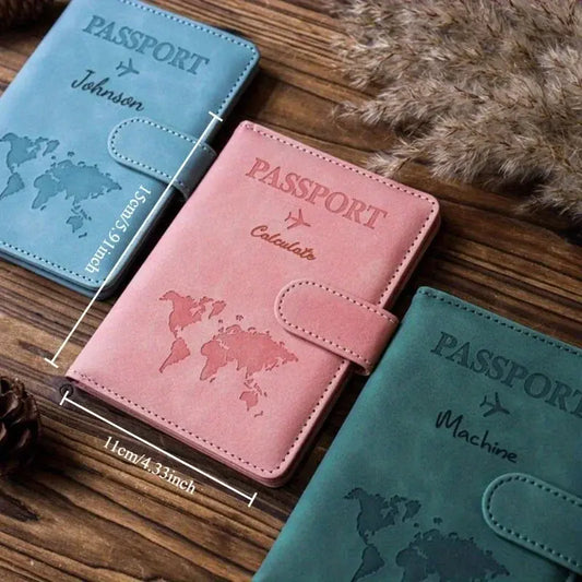 Custom Passport Cover Monogrammed Engraved Name Passport Cover Case Holder Wedding Bridesmaid Groomsman Gift Passport Wallet TravelTimesAwait