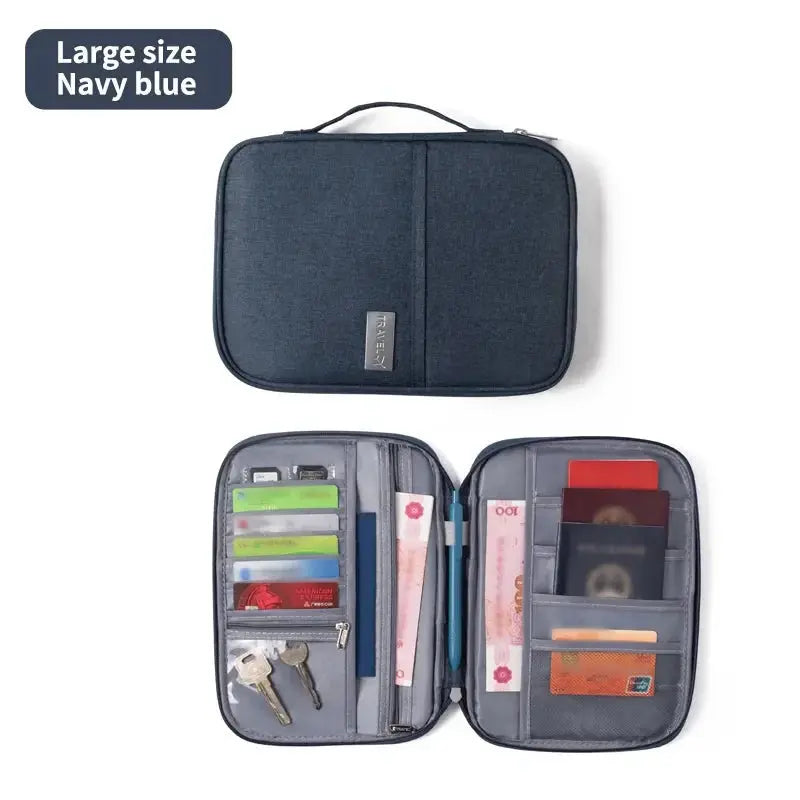 1PC Portable Travel Plane Bag Waterproof High Quality Business Passport Bag Multi-functional Cationic Document Storage TravelTimesAwait
