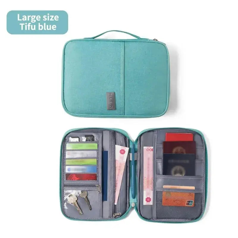 1PC Portable Travel Plane Bag Waterproof High Quality Business Passport Bag Multi-functional Cationic Document Storage TravelTimesAwait