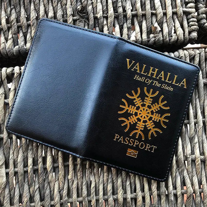Vikings Valhalla Passport Cover Norse Mythology Passport Holder for Hall of The Slain Passport Cover Travel TravelTimesAwait