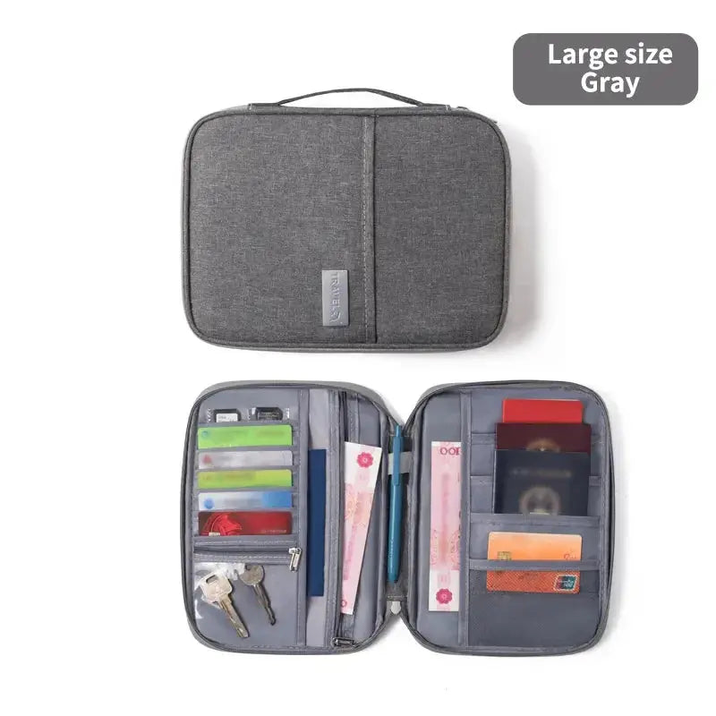 1PC Portable Travel Plane Bag Waterproof High Quality Business Passport Bag Multi-functional Cationic Document Storage TravelTimesAwait