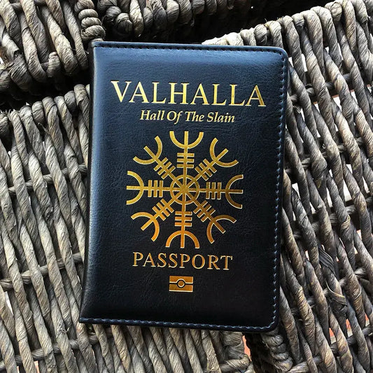 Vikings Valhalla Passport Cover Norse Mythology Passport Holder for Hall of The Slain Passport Cover Travel TravelTimesAwait