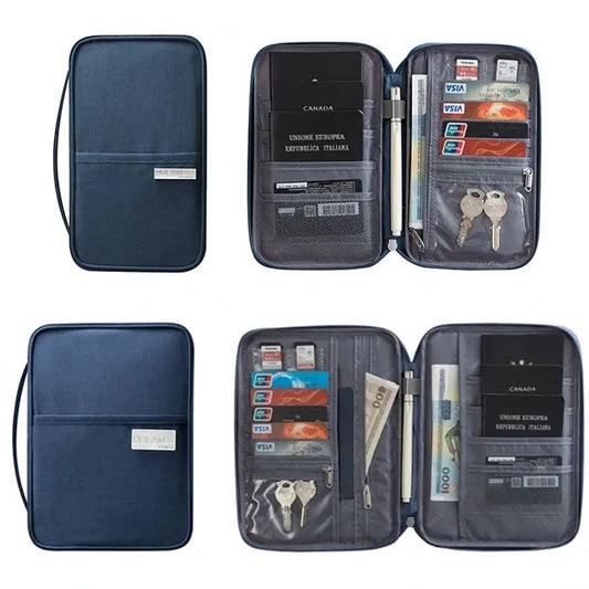 Passport packs Wallet Family Passport Holder Multi Functional Document Case Organizer Travel accessories Document Bag Cardholder TravelTimesAwait