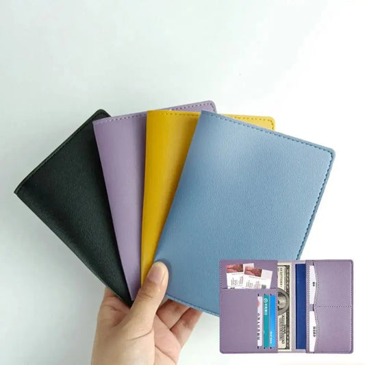 Travel PU Passport Cover Multiple Card Slots Passport Bag Bussiness Ticket Holder Passport Holder Case Travel Accessories TravelTimesAwait