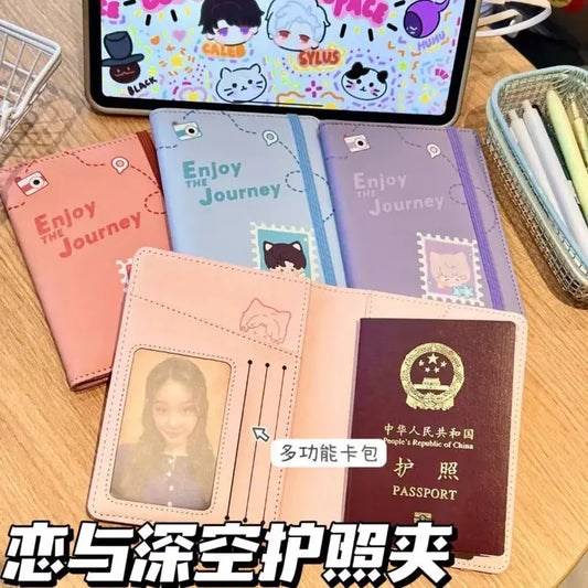 Love and Deepspace Xavier Zayne Rafayel ralayo Sylus PU Passport Holder Ticket Passport Covers Travel Passport Protective Cover TravelTimesAwait