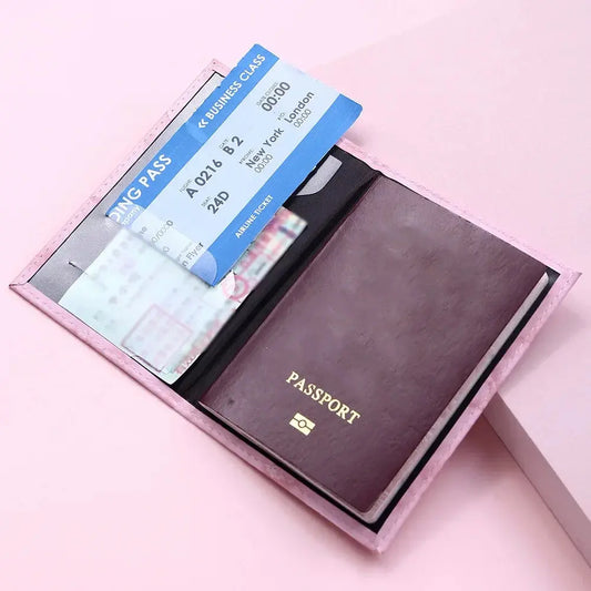 Travel Passport Holder Marble Pattern Passport Covers Passport Cover Flight Ticket Clip ID Credit Card Holder Travel Accessories TravelTimesAwait