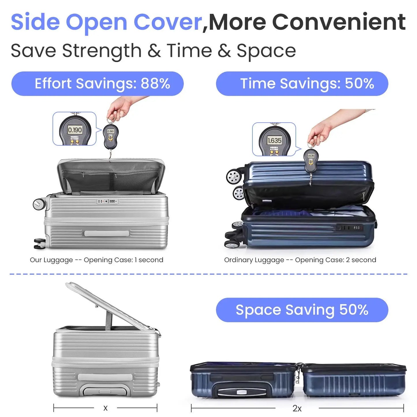 Luggage Sets 3 Piece(20/24/28), Expandable Carry On Luggage with TSA