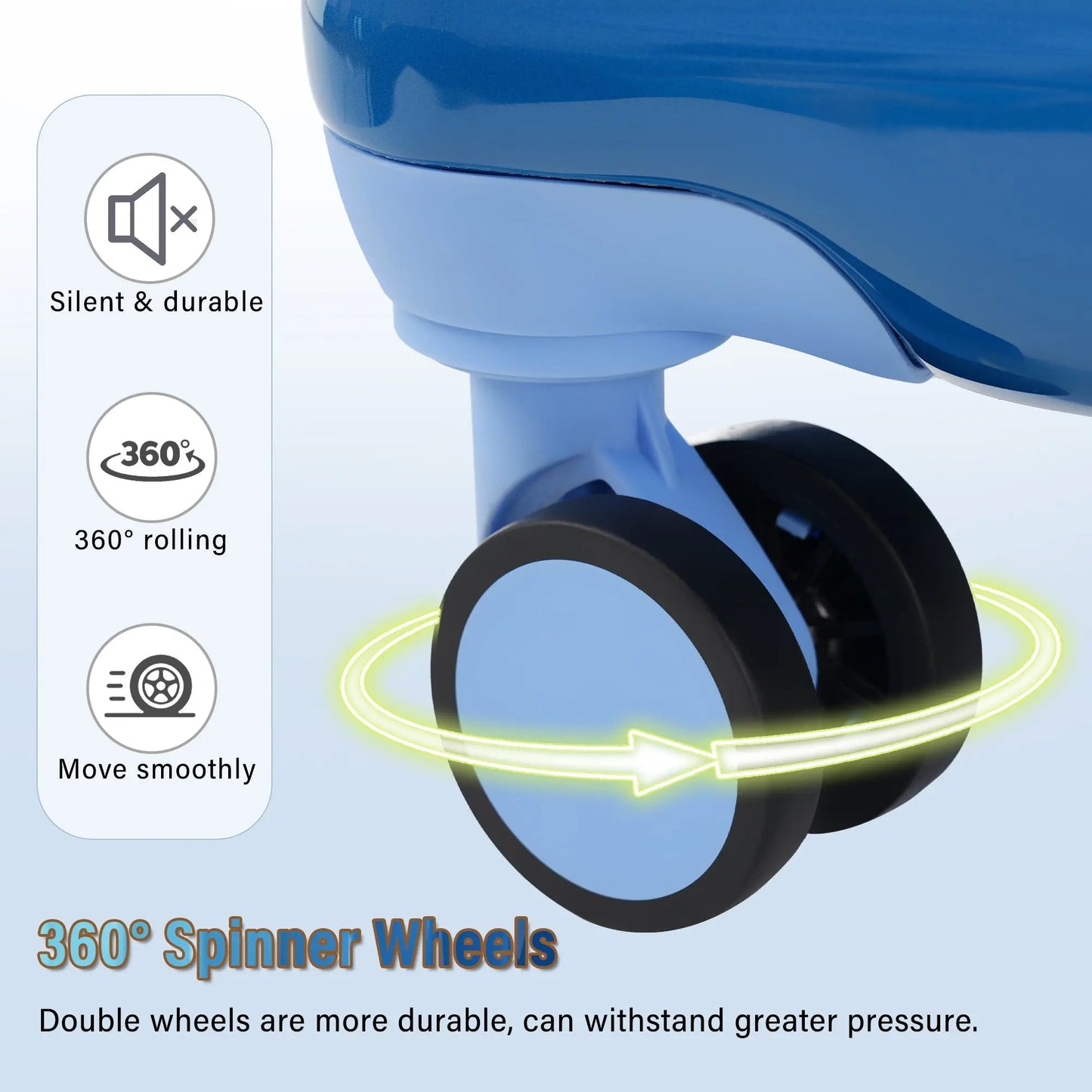 Luggage Set 3 Piece – Hardshell Suitcases with Spinner Wheels and TSA Sangria Beech