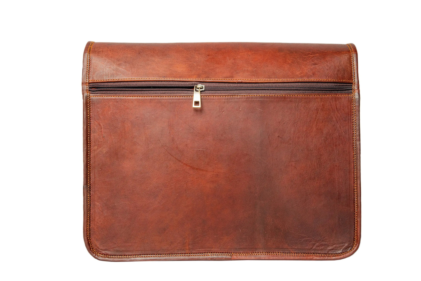 Combo Of 2 , Brown Leather Backpack And Laptop Briefcase . Salmon Alder