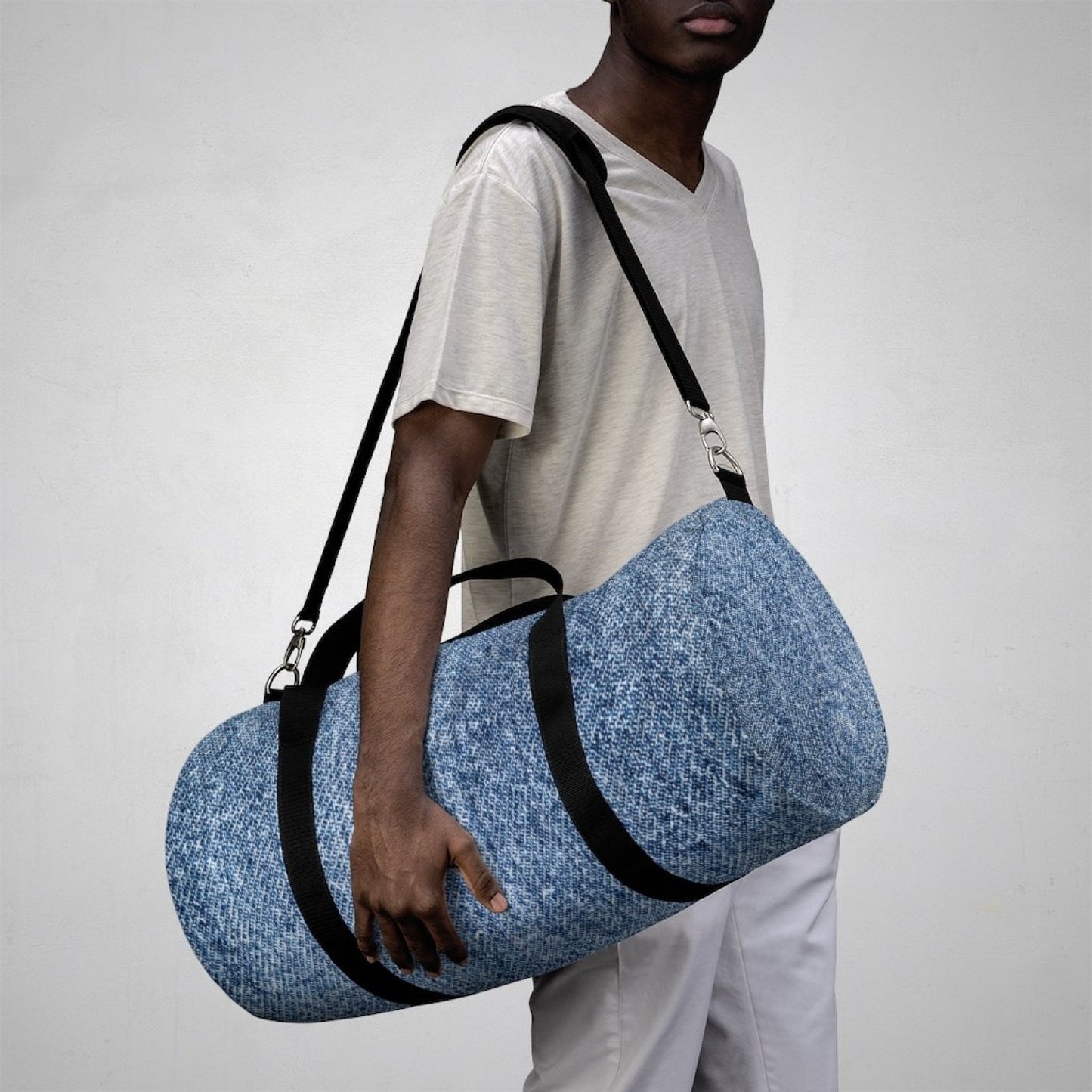 Duffel Bag - Carry on Luggage - Deep Blue Denim