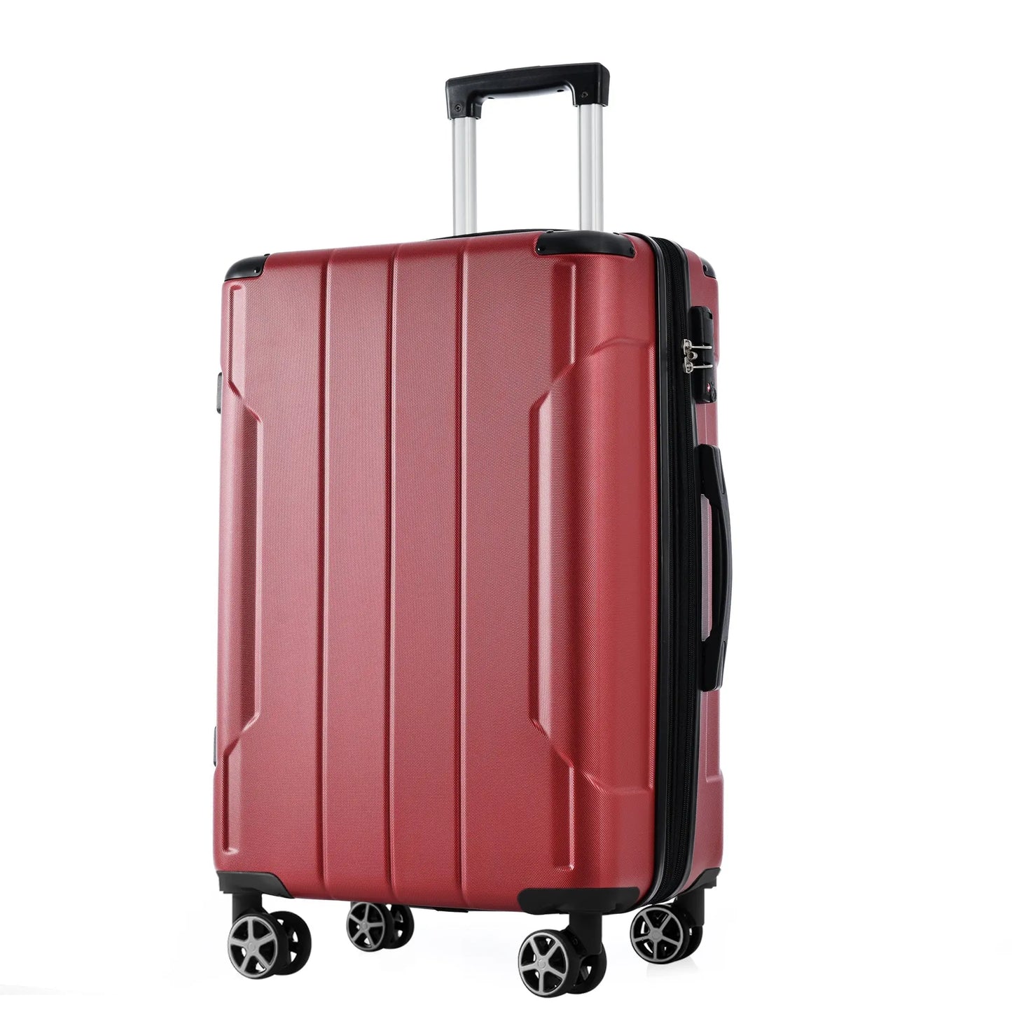 Luggage Sets 3 Piece, Expandable Hard shell ABS Suitcases with Double Sangria Beech