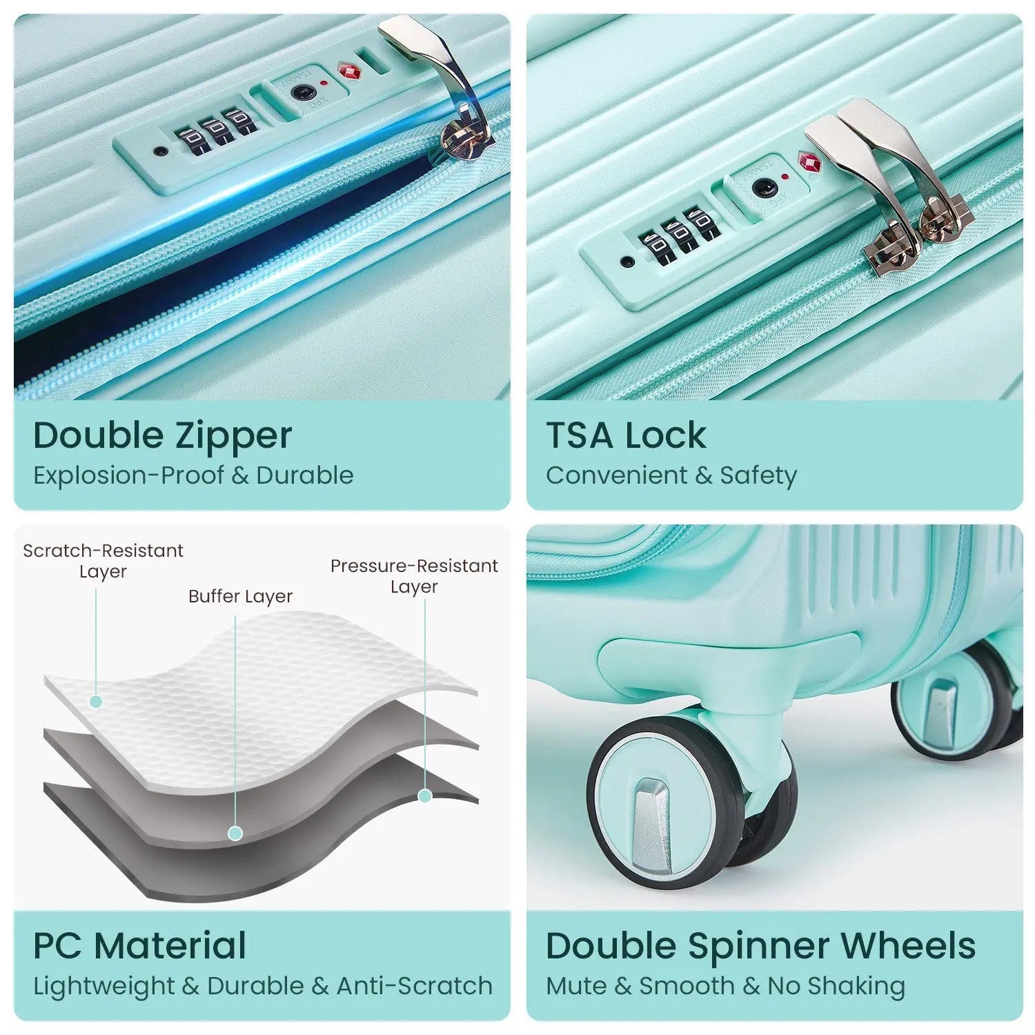 Luggage Sets 3 Piece(20/24/28), Expandable Carry On Luggage with TSA Sangria Beech