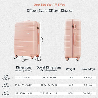 Luggage Sets New Model ABS Hardshell 3pcs Clearance Luggage Hardside