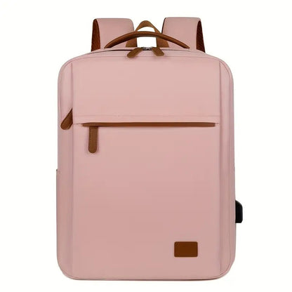Backpack Oxford Cloth Business Computer Bag With Large Capacity, Strong And Wearable Student School Bag, Solid Color And Versatile Travel Backpack